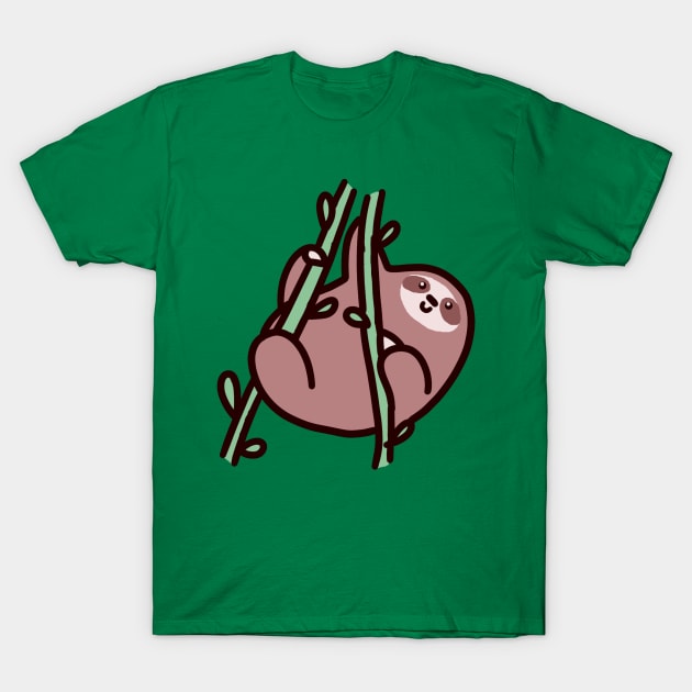 Sloth Climbing Vines T-Shirt by saradaboru